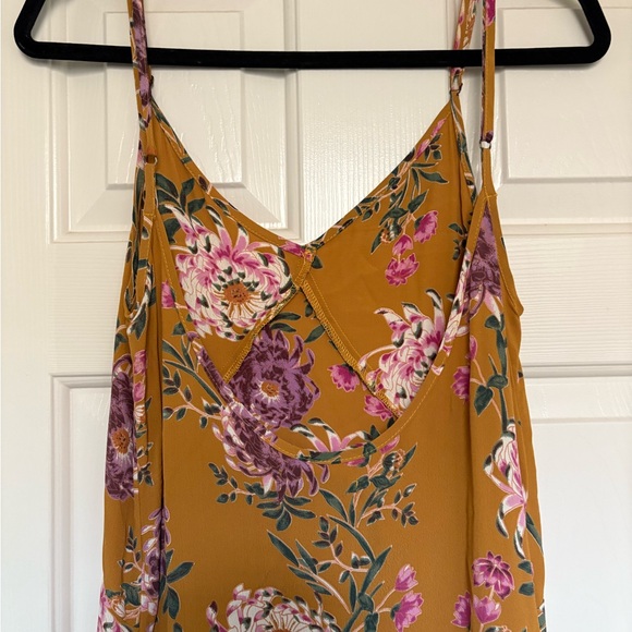 FLYNN SKYE Jeanette Slip Dress Yellow Floral Midi Small - Picture 4 of 4